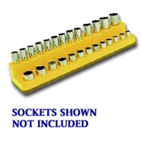 MECHANICS TIME SAVER 1/4 in. Drive Magnetic 4-14 mm Socket Holder, Yellow 723